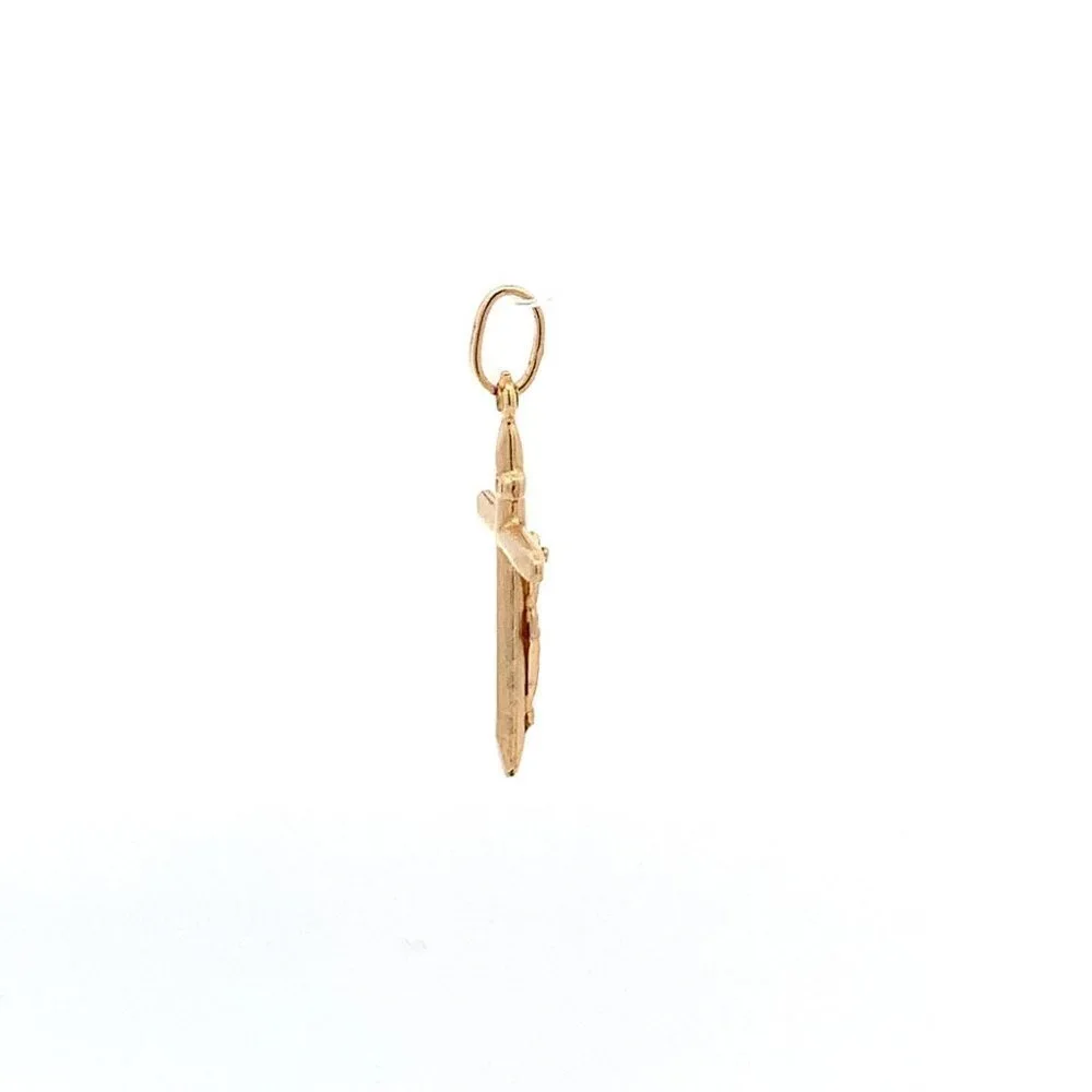 18K Yellow Gold Pendant Cross Jesus Christ 1.20 grams - Picture 13 of 13
